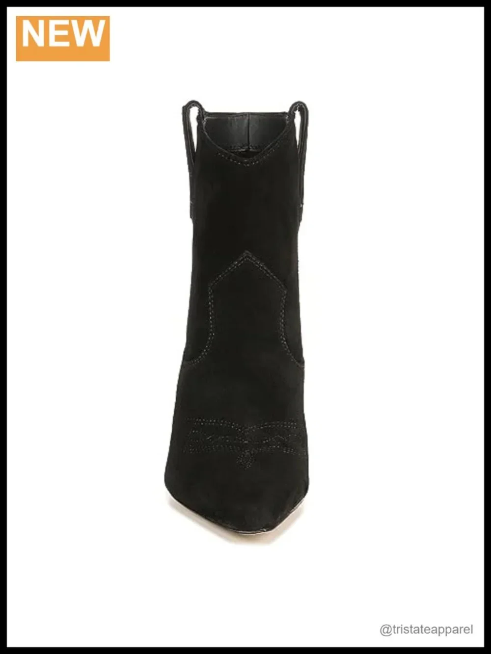 Sam Edelman Moe Ankle Bootie Pointed Toe Stiletto Heel Shearing Upper Leather